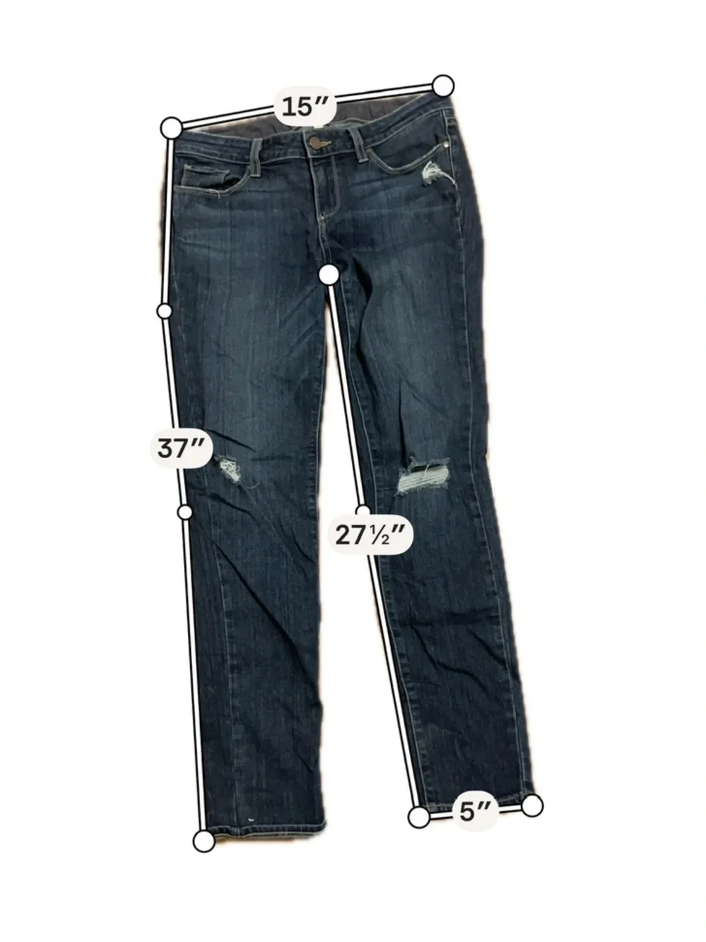 PAIGE Distressed Skinny Jeans Women's Size 29 Premium Designer Stretch Denim